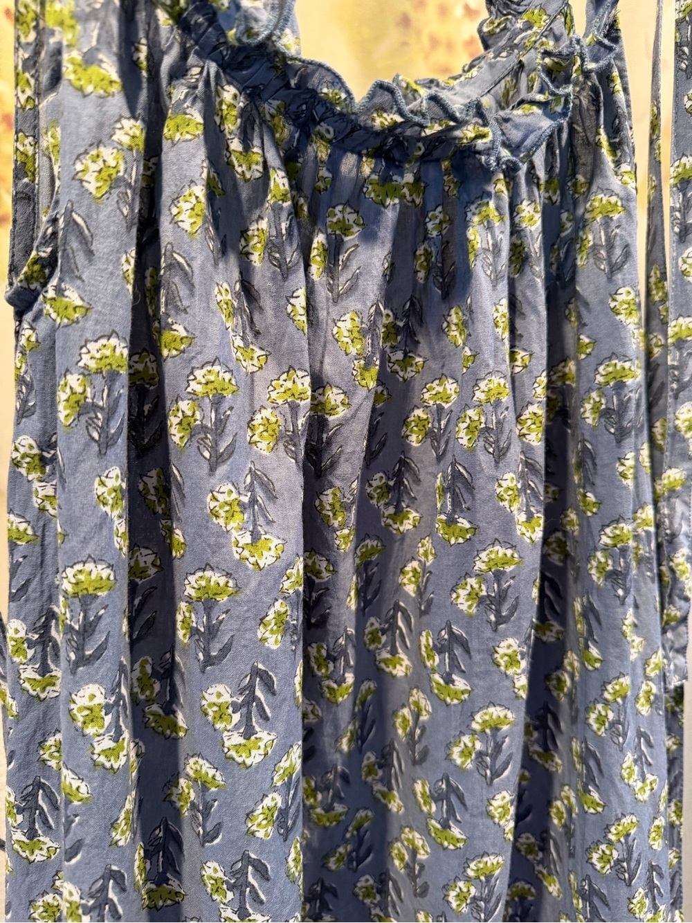 Ex Voto Vintage Iris Sundress in Blue Floral M/L - Picture 10 of 12